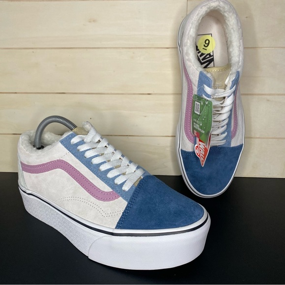 Vans Old Skool Stackform Pastel Pig Suede Women's Size 9 Platform Shoes Faux Fur - Picture 11 of 11